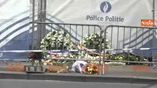 VITTIME DI BRUXELLES, I FIORI ALLA METRO DI MAELBEEK