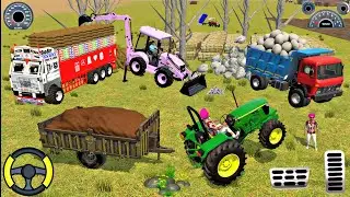 🔴Drive JCB and Uploading 🪨🏗️ Stone From Dumper Truck in Game #truck #jcb #tractor #dumper #games