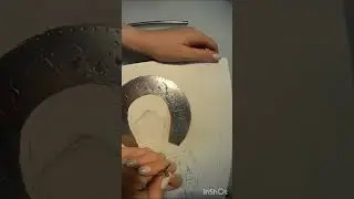 Золочение белым золотом и чеканка нимба. Икона Матроны Москвоской