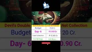 Devil's Double Next Level India Net Collection Day- 6 || #devilsdoublenextlevel #santhanam #shorts