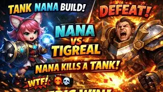 MLBB NANA BUILD 😱 | VS Tigreal 👀😭 #mobilelegends #shorts #ch3ool #itemnana 