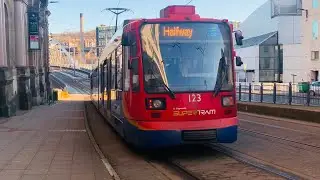 New Year Eve Stagecoach Sheffield SuperTram 123 From Malin Bridge To Halfway
