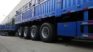 FUWA 4 axles fence truck semi trailer #trailer #transportation #logistics #fence #ship #overload