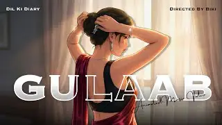 GULAAB 🌹 | Animated Music Video | Soft Romantic Anime Visual | Hindi Indie Song