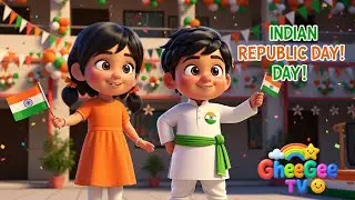 Republic Day School Parade Song 🇮🇳 | Patriotic Nursery Rhyme for Kids (Ages 2&ndash;5) | GheeGee TV