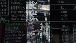 MENU COFFEESHOP SOLO JULY 19TH 2025 AMSTERDAM