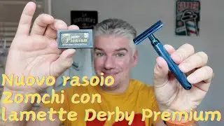 Nuovo Rasoio Zomchi blue con lamette Derby Premium e sapone Bignoli Liquirizia e Menta - Wet Shaving