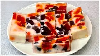 ব্রোকেন গ্লাস পুডিং | Jelly pudding, Easy No Bake Broken Glass Pudding | Kohinoor's Kitchen