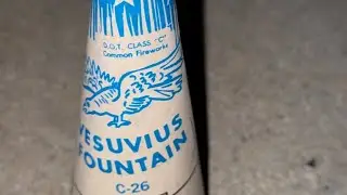 Vesuvius Fountain 🌋 ⛲️ Vintage Fireworks Demo 1978 DOT Class C By: Maryland State Manufacturing 🧨