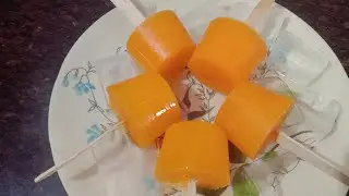 Only 1 ingredient orange 🍊 popsicles#without mould popsicles#Tang orange popsicles#kids favourite