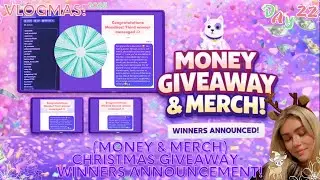 VLOGMAS! (Money & Merch) Christmas Giveaway - Winners Announcement! (Day 22) 💸🩵