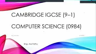 ICT and CS Orientation IGCSE ON 2021