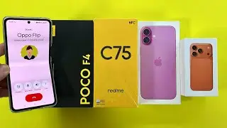 Incoming Call Realme C75, POCO F4, iPhone 17ProMax & iPhone 16plus | Outgoing Call OPPO Find N2 Flip