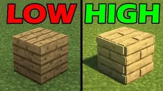 low vs high quality textures