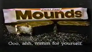 Mounds Chocolate Bar TV Commercial (December 1985)