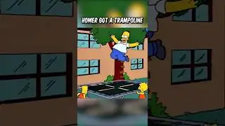 Homer got a trampoline