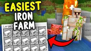 New EASIEST IRON Farm Minecraft Bedrock 1.21/26.1+!