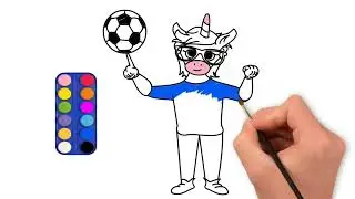 🦄✍️⚽️ Papa Unicorn Holding A Ball #kidssong #cocomelon #unicornio #unicornpop #littlebabybum