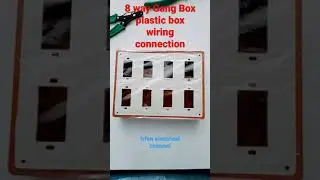 8 way Gang Box plastic 4 switch 4 socket wiring connection