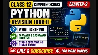 Class 12| CS| Chapter -2| String In Python (@EnhanceCodeLearning 