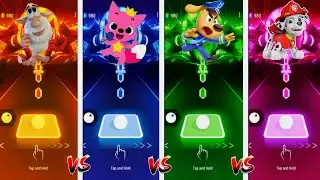 Booba🆚Pinkfong🆚Sheriff Labrador🆚Paw Patrol - Tiles Hop EDM Rush Gameplay.
