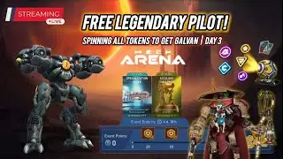 SPINNING ALL 70 TOKENS TODAY LIVE! 💥 Will Galvan Drop Early?! 🤯 | Mech Arena  | FREE LEGENDARY GAL