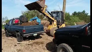 overloaded truck dirt haul