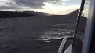 Rough weather on Loch Ness, Scotland.