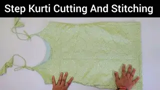 Trending Step Kurti Cutting✂️And Stitching || Easy Method For Beginners || Easy Neck Kurti Cutting❤️