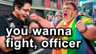 When Delusional Woke People Try To Fight Cops