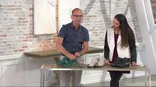 FLY London Leather Ruched Peep-toe Wedges - Yame on QVC