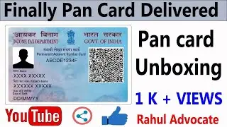Pan Card Unboxing 2021-22 | Pan Card Apply Online | Pan Card Delivered