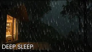 Ultra Dark Cabin Night 🌧️ Sleep-Safe Rain Ambience (No Music, No Ads)