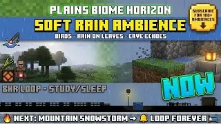 Minecraft Ambient Live 24/7 | Rainy Plains, Forests & Caves | Study/Relax