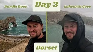 Day 3 Dorset - Visiting Durdle Door & Lulworth Cove In Rain & Wind (A campervan adventure)