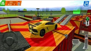 Performance Cars Driving On Trial Track - Crash Driver Simulator - Android iOS Gameplay