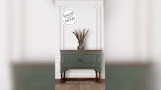 Upcycle of Old Charm Oak Cabinet with Dixie Belle All-in-One Mineral Paint Acadia | Before & After