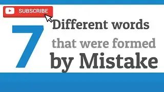 Different words formed by mistake #trideepsingha #wordsformedbymistake