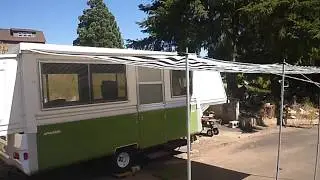 How to install an inexpensive awning on an Apache camper.