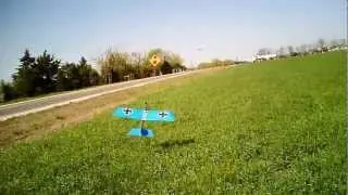 GWS Slow Stick - Aileron Mod Maiden Flight w/crash