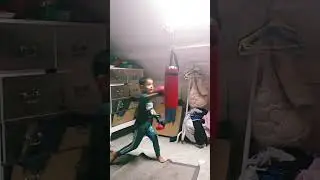 Little Champ Training at Home 🥊 #LittleBoxer #HomePractice #TinyFighter #YoungAthlete