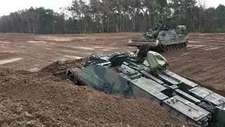 AEBV Kodiak&rsquo;s making anti tank ditch.