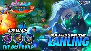 PRINCE OF LANLING GAMEPLAY IN GRANDMASTER EPIC RANK | THE BEST BUILD | HONOR OF KINGS