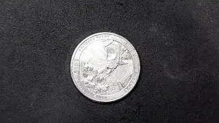 Restoration-Cleaning &polishibg  US QUARTER DOLLAR  CAROLINA BLUE RIDGE PARKWAY S P D Mint COINS.