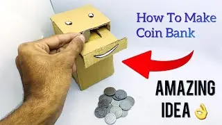 How to Make a Creative Coin Bank Box from Cardboard 💰 | DIY Money Saving Idea!