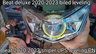 cara pasang biled sniper UPS di beat 2020-2023 PNP leveling LEED HID MOTOR