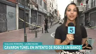 🚨 Delincuentes cavaron un túnel en la Ciudad Vieja intentando robar un banco.