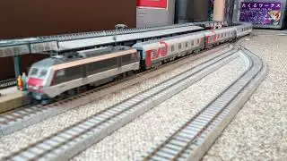 ジョエフ製HOゲージ：SNCF（フランス国鉄）BB26000形電気機関車牽引トランス=ヨーロピアン・エクスプレス（SNCF BB26000 & EN452 TransEuropean Express）