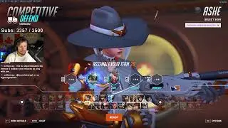 Overwatch 2 Human Aimbot Warn Playing Ashe = Easy Win For Sure