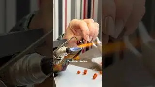 Part 1 - What does it take to make a single glass orange bead?🔥🍊✨💭 #glassart #handcrafted #art